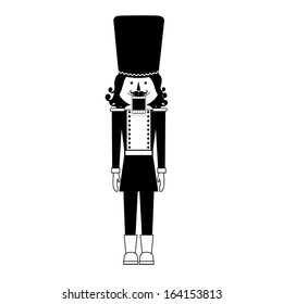 Tin Soldier Toy Over White Background Vector Illustration