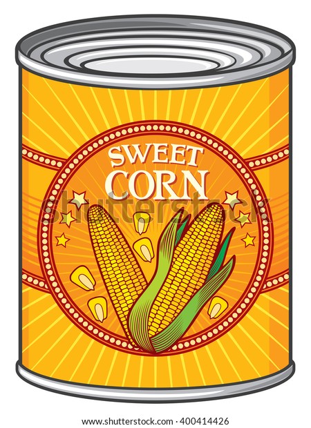 Tin Sweet Corn Can Stock Vector (Royalty Free) 400414426