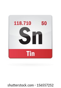 Tin Symbol Illustration Icon On White Background