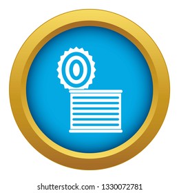 Tincan icon blue vector isolated on white background for any design