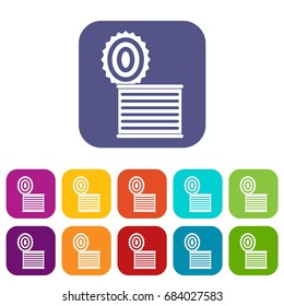 Tincan icons set