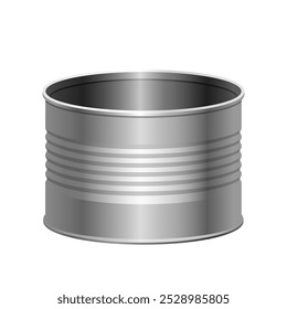 Tincan. Lata de metal. Abra a lata. Clipart 3D vetorial isolado no fundo branco.