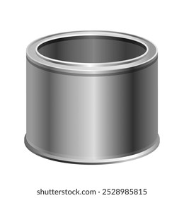 Tincan. Lata de metal. Abra a lata. Clipart 3D vetorial isolado no fundo branco.