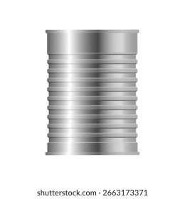 Tincan. Lata de metal. Vector 3D Clipart aislado sobre fondo blanco.
