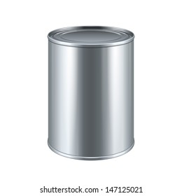 Tincan Metal Tin Can, Canned Food. Ready For Your Design. Product Packing Vector EPS10 