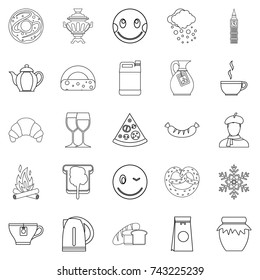 Tincture icons set. Outline set of 25 tincture vector icons for web isolated on white background