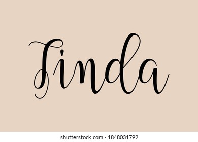 Tinda Handwritten Font Typography Text Food Quote on Golden Yellow Background