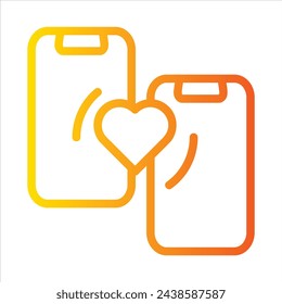 tinder en estilo de diseño plano