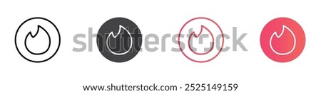 Tinder icon Isolated on white background vector set