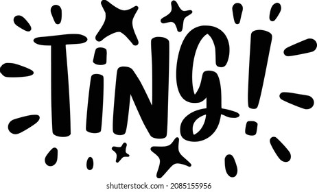Ting Comic Book Sound Effects Onomatopoea dekorative Word Collection Cartoon