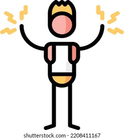 tingling isolated design element stock illustration. Vector on a white background