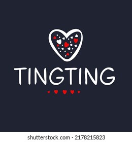 (Tingting) Calligraphy name, Vector illustration.
