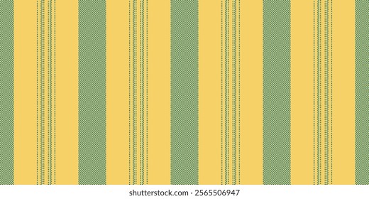 Tinimalist seamless fabric vector, canvas texture pattern lines. Sepetitive background textile stripe vertical in amber and cyan colors palette.