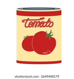 Tomate enlatado. Lata de Tomates Ícone.