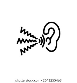 Tinnitus awareness icon outline set sign