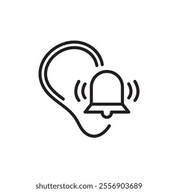 Tinnitus awareness icon Thin line art collection