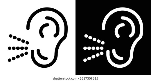 Tinnitus awareness icon vector for web and mobile app. Symbol isolated.
