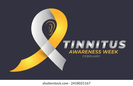 Tinnitus Awareness Week. background, banner, card, poster, template. Vector illustration.