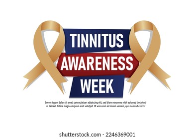 Tinnitus Awareness Week background. Vector illustration.
