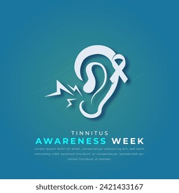 Tinnitus Awareness Week Paper cut style Vector Design Illustration for Background, Poster, Banner, Advertising, Greeting Card