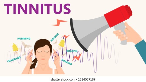 Tinnitus disorder a ringing sound in the ear hearing loss wave level anxiety test assist exam inner exposure problem circulatory nerves hair cell canal Earwax