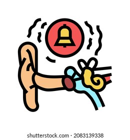 tinnitus health problem color icon vector. tinnitus health problem sign. isolated symbol illustration