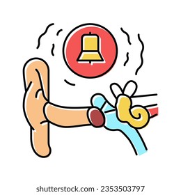 tinnitus health problem color icon vector. tinnitus health problem sign. isolated symbol illustration