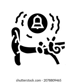 tinnitus health problem glyph icon vector. tinnitus health problem sign. isolated contour symbol black illustration