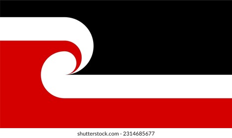 The Tino Rangatiratanga flag, also known as the national Maori flag