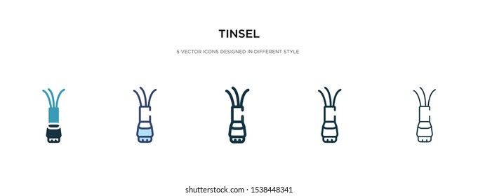 tinsel icon in different style vector illustration. two colored and black tinsel vector icons designed in filled, outline, line and stroke style can be used for web, mobile, ui