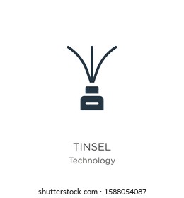 Tinsel icon vector. Trendy flat tinsel icon from technology collection isolated on white background. Vector illustration can be used for web and mobile graphic design, logo, eps10