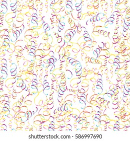 Tinsel seamless pattern. Good for gifts paper, cards background, invitation. Vector illustration