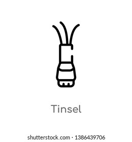 tinsel vector line icon. Simple element illustration. tinsel outline icon from technology concept. Can be used for web and mobile
