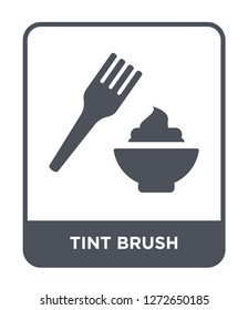 tint brush icon vector on white background, tint brush trendy filled icons from Beauty collection, tint brush simple element illustration