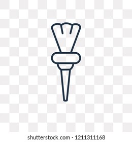 Tint Brush vector outline icon isolated on transparent background, high quality linear Tint Brush transparency concept can be used web and mobile