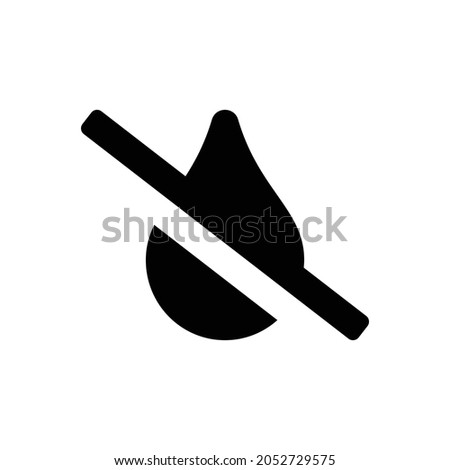 tint slash Icon. Flat style design isolated on white background. Vector illustration