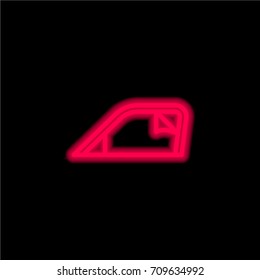 Tinting red glowing neon ui ux icon. Glowing sign logo vector