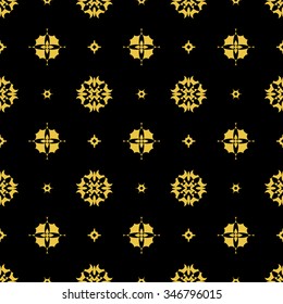 Tints of Black and Gold Seamless pattern, Abstract Seamless pattern, Vector Seamless pattern. Repeating geometric, Seamless floral pattern