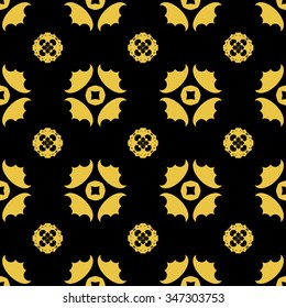 Tints of Black and Gold Seamless pattern, Abstract Seamless pattern, Vector Seamless pattern. Repeating geometric, Seamless floral pattern