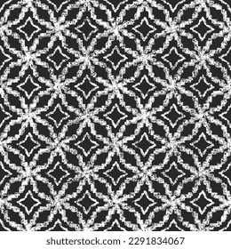 Tints of Festival Seamless pattern, Abstract Seamless pattern, Vector Seamless pattern. Repeating geometric,damask floral, Seamless floral pattern.creative white diamond in black background texture.