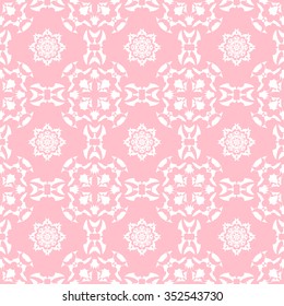 Tints of Pink Seamless pattern, Abstract Seamless pattern, Vector Seamless pattern. Repeating geometric, Seamless floral patter