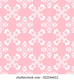 Tints of Pink Seamless pattern, Abstract Seamless pattern, Vector Seamless pattern. Repeating geometric, Seamless floral pattern