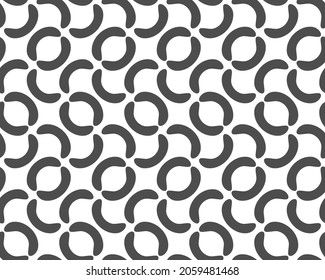Tiny abstract arcs vector pattern. Repeatable vector design. Elements isolated. Regular geometric vector art.