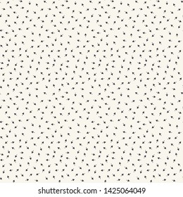 Tiny arrow directional pattern. Web pointer background. Monochrome symbol concept swatch. Modern black white wallpaper. Technology direction symbol all over print. Seamless vector graphic backdrop 