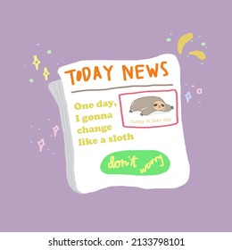 Pequeño diseño vectorial de papel de impresión de arte lindo. Tarjeta, afiche, pegatina, icono. 