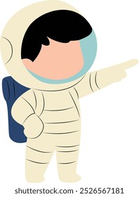 Tiny astronaut Hand drawn illustration