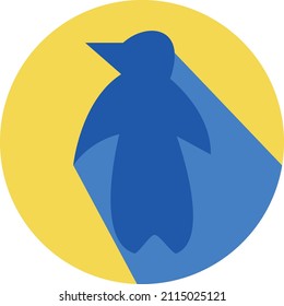 Tiny blue bird, illustration, vector on a white background.