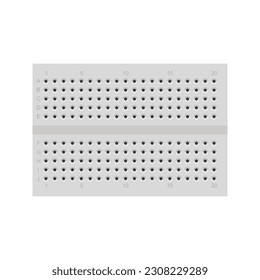 Tiny Breadboard Vector Illustration - Showcasing the Compact and Versatile Design of a Miniature Breadboard for Prototyping Electronics svg