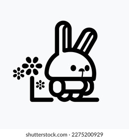 Pequeño Conejito - Simple Ilustración Animal Para Niños