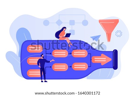 Image, Stock Photo Bottles with coral colored fluids in different shades